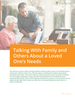 Talking with family and others about a loved one's needs